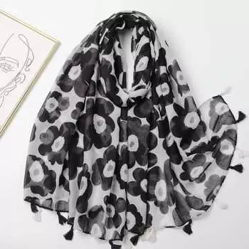 2024 Весна и Осень Зима Новый Хлопок И Конопля Длинный Тонкий Шарф Путешествия Универсальный Солнцезащитный Теплый Шаль Для Женщин 90*180cm