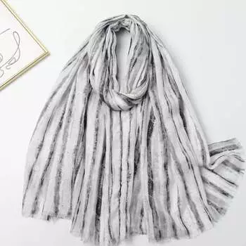 2024 Весна и Осень Зима Новый Хлопок И Конопля Длинный Тонкий Шарф Путешествия Универсальный Солнцезащитный Теплый Шаль Для Женщин 88*180cm синий