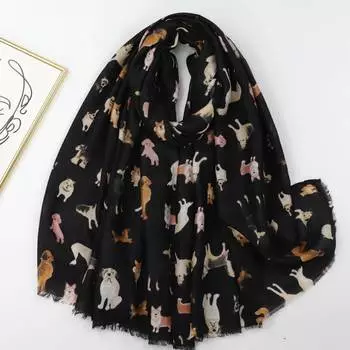 2024 Весна и Осень Зима Новый Хлопок И Конопля Длинный Тонкий Шарф Путешествия Универсальный Солнцезащитный Теплый Шаль Для Женщин 88*180cm чёрный