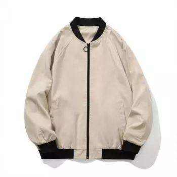 2024 Весна Лето Куртка Бомбер Мужская Черная Повседневная Приталенная Бейсбольная Мужская Куртка Новая Осенняя Мода Высокого Качества Куртки Мужские XL армия зеленый