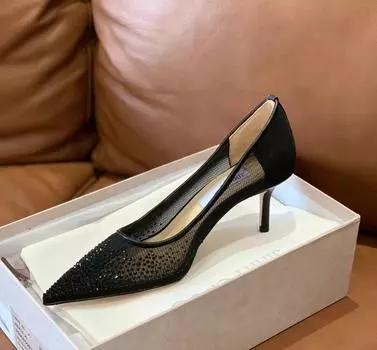 2024 Весна Лето Модные Роскошные Кристаллы Свадебные Туфли Сексуальные Туфли На Шпильках Высокие Каблуки Газовые Туфли Женские Туфли 35