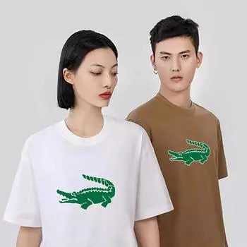 2024 Весна/Лето Новая футболка из натурального хлопка 100, удобная крутая дышащая футболка с принтом, 19 цветов S