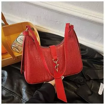 2024 Весна/Лето Новая модная простая сумка на плечо, модная универсальная сумка, текстурированная сумка высокого качества
