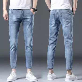2024 Весна/Лето Тонкие мужские джинсы Nine Cent облегающие универсальные простые брюки Nine Cent Small Leg модные 27