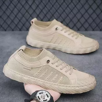 2024 Весна Новые сетчатые тканые дышащие мягкие подошвы Мягкие повседневные спортивные мужские туфли-одиночки Повседневная обувь 39 серый