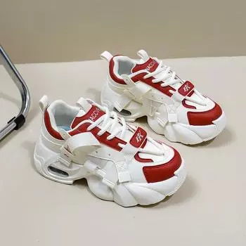 2024 Весна Осень Модные Дизайнерские Женские Повседневные Туфли Комфортные Кроссовки На Платформе Вулканизированные Кроссовки Увеличенная Высота Дышащие Кроссовки 35