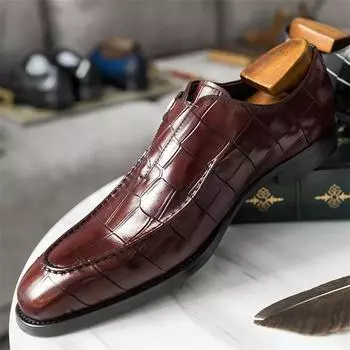 2024 Весна Осень Новые Кожаные Туфли Мужские Низкие Туфли С Острым Носком Модные Британские Классические Туфли В Деловом Стиле Свадебные Туфли 37 чёрный