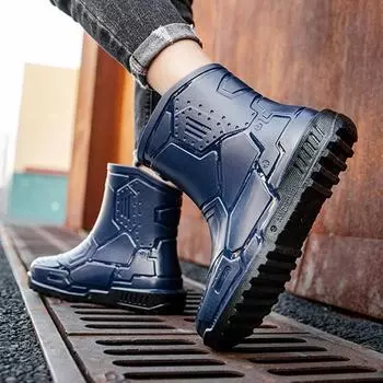 2024 Весна Осень Уличные резиновые сапоги Мужские Женские Водонепроницаемые Ботинки Автомойка Кухня Рабочая Обувь Резиновые Сапоги Водные Сапоги 36 красный