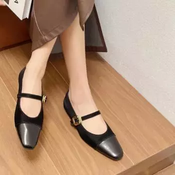 2024 Весна Женские Мокасины Модные Неглубокие Туфли В Уличном Стиле Плоские Туфли Женские Комфортные Мягкие Подошвы Балетки 35 чёрный