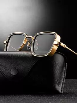 2024 Винтажные металлические солнцезащитные очки в стиле стимпанк для мужчин, ретро-квадратные очки, модные брендовые солнцезащитные очки для женщин Lunettes De Soleil | china