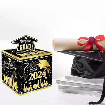 2024 Выпускной денежный ящик для денежных сюрпризов Взрывной подарок для выпускника-миллиардера Держатель для денег с выдвижной картой Набор «сделай сам»