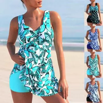 2024 Высокая Талия Бикини Сексуальный Купальник Женский Летний Купальный Костюм Комплект Бикини Плюс Размер Купальники Женский Пляжный Плавательный Комплект Бикини S синий