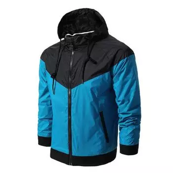 2024 Высокое качество, весенне-осенняя куртка, мужское тонкое пальто, спортивное пальто с длинными рукавами, тонкая ветровка на молнии для отдыха M