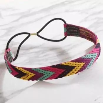 2024 Высокое качество, винтажная богемная повязка на голову с цветочной вышивкой в богемном стиле для женщин и девочек, эластичная повязка для волос, аксессуары для волос в стиле ретро