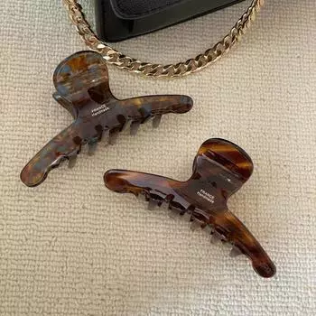 2024 Высококачественная ацетатная шпилька: Стильная летняя заколка-акула для женщин