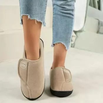2024 Высококачественная обувь для женщин Лоферы Женские балетки Теплые повседневные балетки Женские однотонные туфли на плоской подошве с круглым носком и наружной женской обувью 36-37 хаки