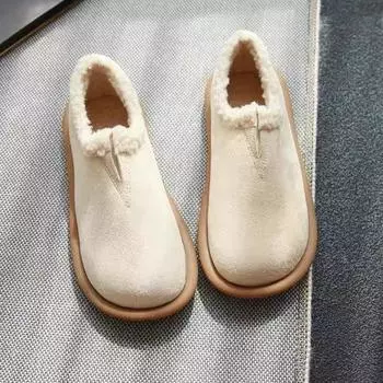 2024 Высококачественная обувь Женские тапочки с закрытым носком Теплые повседневные тапочки Женские тапочки с круглым носком на плоской подошве с уличной обувью для женщин 35 хаки