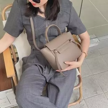 2024 Высококачественная сумка-мессенджер из натуральной кожи Catfish - вместительная женская сумка для поездок на работу, стиль Gui Xiao