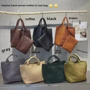 2024 Высококачественная сумка-тоут из натуральной кожи ручной работы большой вместимости