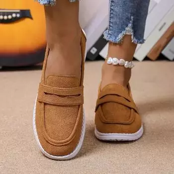 2024 Высококачественная женская обувь Лоферы Женские туфли на плоской подошве Повседневные туфли на плоской подошве Женские туфли с круглым носком Слипоны Легкие женские туфли больших размеров 36 чёрный