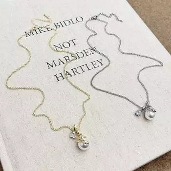 «2024 Высококачественное легкое роскошное ожерелье в виде змеи для женщин: Универсальный, нежный, холодный стиль N1449, Snake Pearl Zircon Necklace серебряный