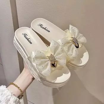 2024 Высококачественные и универсальные женские нескользящие летние сандалии для наружного ношения 36 бежевый