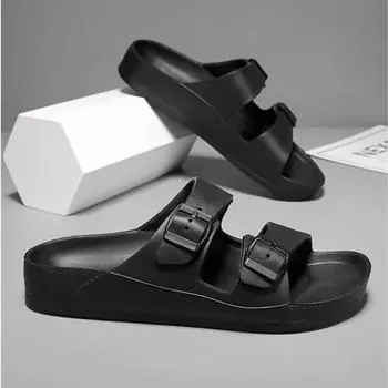 2024 Высококачественные тапочки для мужчин и женщин Повседневные удобные легкие мягкие нескользящие сандалии для отдыха на открытом воздухе Шлепанцы Пляжные сандалии 36 светло-синий