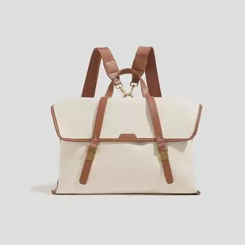 2024 Высококачественный ретро-рюкзак-портфель: Большая вместительная сумка для поездок на работу и ноутбука