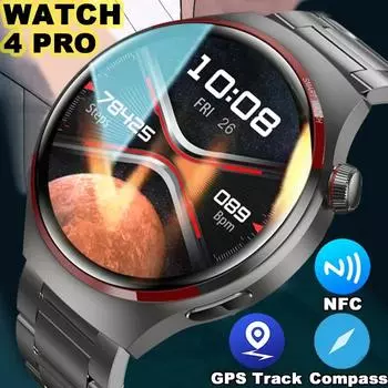 2024 WATCH 4 Pro умные часы для мужчин 360*360 AMOLED экран GPS NFC, мониторинг сердечного ритма Bluetooth вызов IP67 водонепроницаемые умные часы