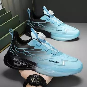 2024 весенне-осенняя мужская обувь большого размера на воздушной подушке, дышащая повседневная обувь с сеткой, удобные кроссовки для бега, кроссовки на толстой подошве 39 белый