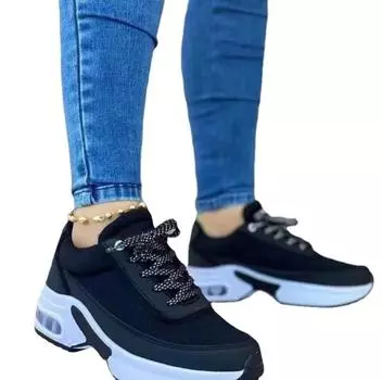 2024 весенне-осенняя новая спортивная обувь на толстой подошве со шнуровкой и шнуровкой, повседневная женская модная обувь 36 белый