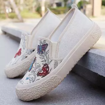 2024 весенние новые туфли Lefu, парусиновая женская обувь, женская парусиновая обувь в рыбацком стиле на толстой подошве для ленивых мужчин 36