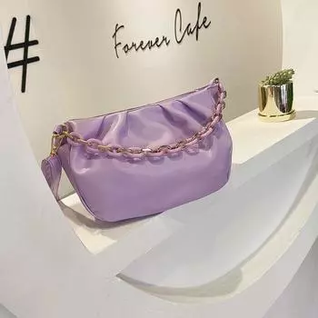 2024 весна и лето новая плиссированная сумка-облако модная сумка через плечо с текстурой ниша мягкая кожаная сумка-мессенджер чёрный