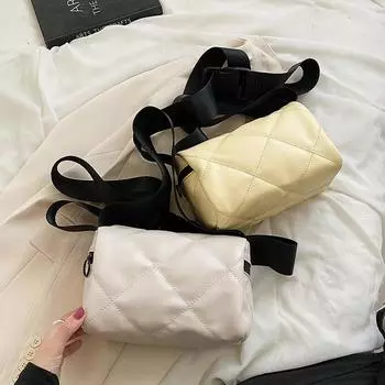 2024 весна и лето новая популярная женская сумка с бриллиантами tide ins высококачественная сумка-подушка универсальная повседневная сумка-мессенджер через плечо белый