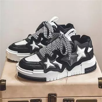 2024 весна и лето новые звездные туфли на платформе для спорта и серфинга в стиле Гонконга повседневная студенческая обувь мужская обувь 39 бежевый