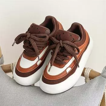 2024 весна и лето новый нишевый дизайн Guochao смайлики обувь мода увеличение платформы повседневные мужские пары хлеб обувь Female code 36 белый