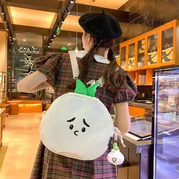 2024 весна и лето новый супер пожарная защита редиска девушка рюкзак милый мультфильм смешной чеснок многоцелевой рюкзак женщина