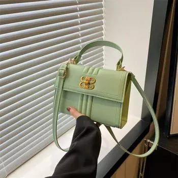 2024 весна и лето новый тренд сумка через плечо для путешественников темпераментная женская маленькая квадратная сумка повседневная простая сумка-мессенджер чёрный