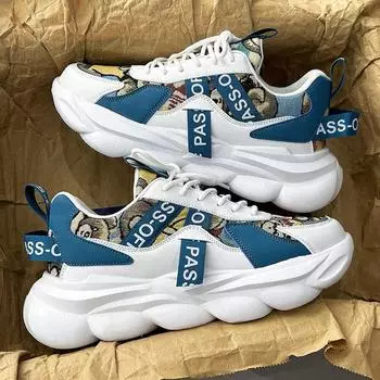 2024 весна и лето прямая трансляция нишевая кожаная спортивная мужская обувь в стиле Гонконга жестокий медведь Douyin прямая трансляция оснастка уличные туфли 39