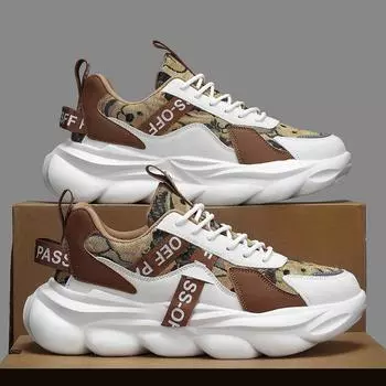 2024 весна и лето прямая трансляция нишевая кожаная спортивная мужская обувь в стиле Гонконга жестокий медведь Douyin прямая трансляция оснастка уличные туфли 39