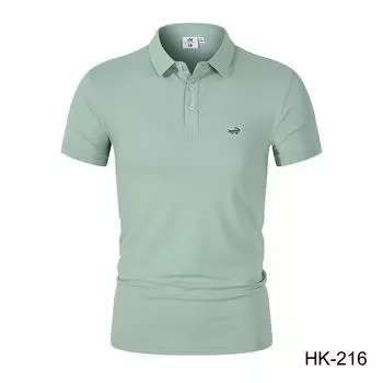 2024 весна/лето, мужская новая влагоотводящая, быстросохнущая однотонная рубашка-поло с вышивкой и воротником-поло L
