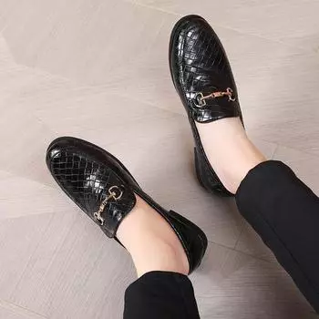 2024 весна-лето мужская обувь большого размера плетеная кожаная обувь Doudou повседневная британская дышащая белая обувь для вождения мужская 40