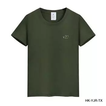 2024 весна/лето, новая футболка из 100 хлопка, удобная крутая дышащая футболка с вышивкой, 14 цветов S чёрный