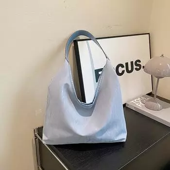 2024 весна-лето новая модная повседневная сумка через плечо в корейском стиле ленивый модная сумка-тоут большой вместимости чёрный