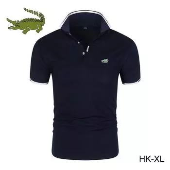 2024 весна/лето, новая мужская быстросохнущая рубашка-поло с вышивкой, модный бутик для отдыха на открытом воздухе, элитный роскошный топ L