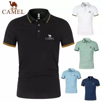 2024 весна/лето новая мужская влагоотводящая быстросохнущая рубашка поло с вышивкой рубашка поло деловая повседневная рубашка поло L чёрный