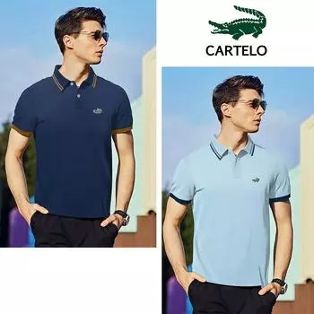 2024 весна/лето новая мужская влагоотводящая быстросохнущая рубашка поло с вышивкой рубашка поло деловая повседневная рубашка поло L белый