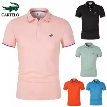 2024 весна/лето, новая рубашка-поло с вышивкой и воротником-поло для мужчин и женщин, для бизнеса и отдыха L чёрный