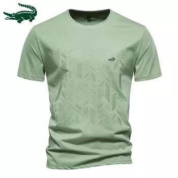 2024 весна/лето, новая высококачественная мужская футболка с вышивкой большой площади, мужская футболка с короткими рукавами, мужская футболка для отдыха S