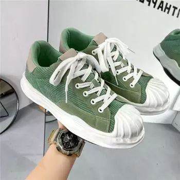 2024 весна-лето парусиновые туфли мужские Sanyuan Kangyu ракушечные туфли растворяющиеся студенческие нишевые универсальные туфли для доски спортивная модная обувь 39 чёрный